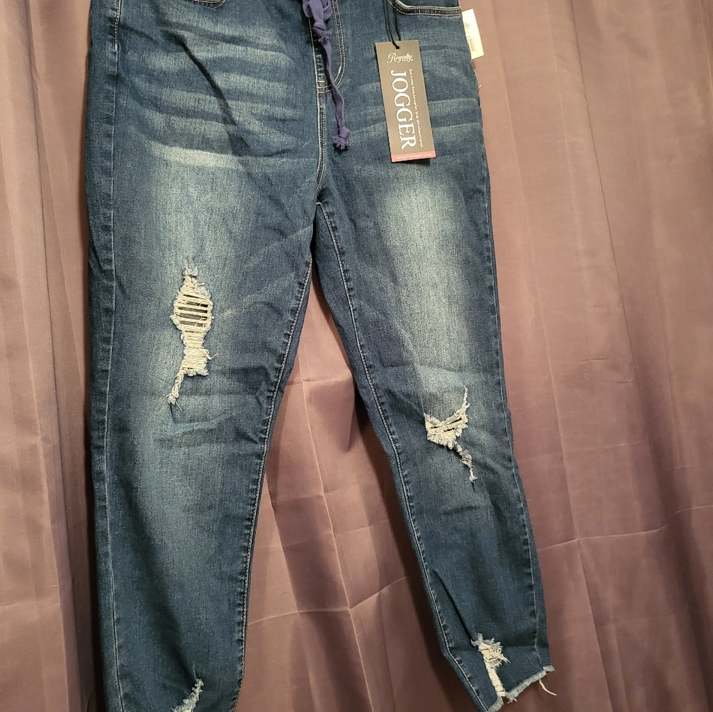 Denim joggers